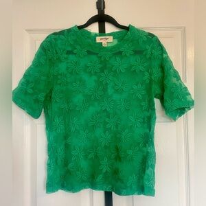 Porridge Daisy Sheer Lace Top